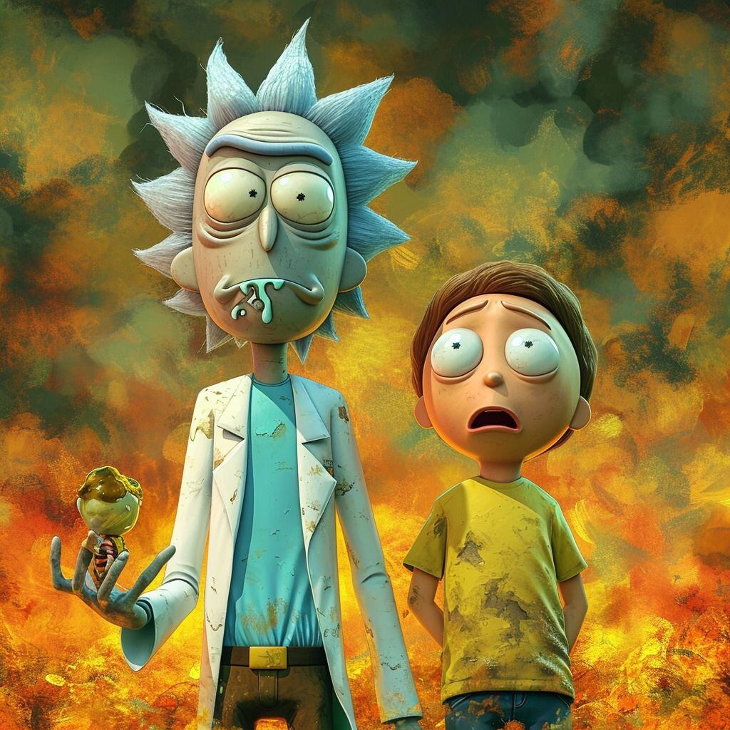 ¡de Locura! Rick Y Morty Recreados Por La Inteligencia Artificial 