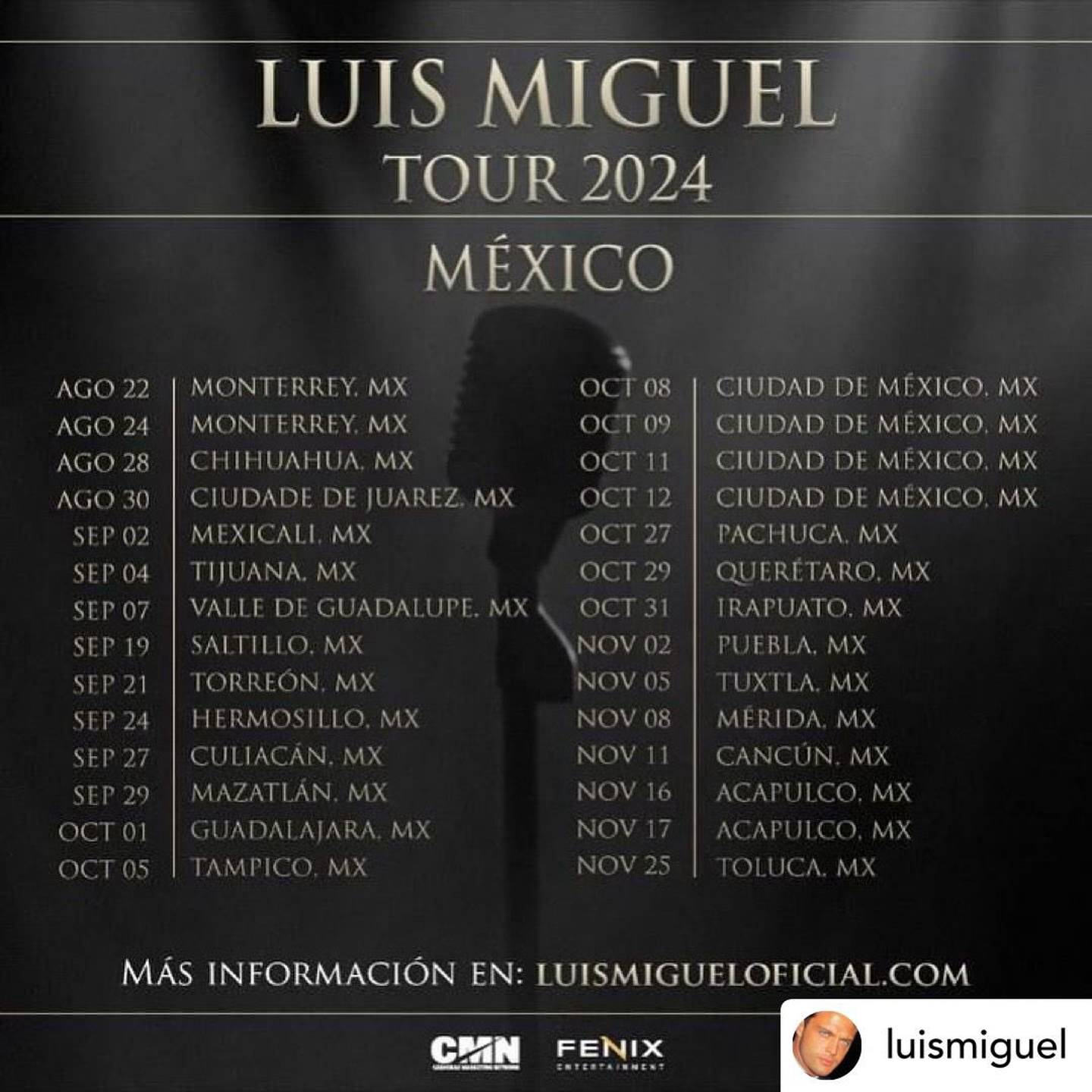 Concierto de Luis Miguel en Tijuana Preventa exclusiva clientes