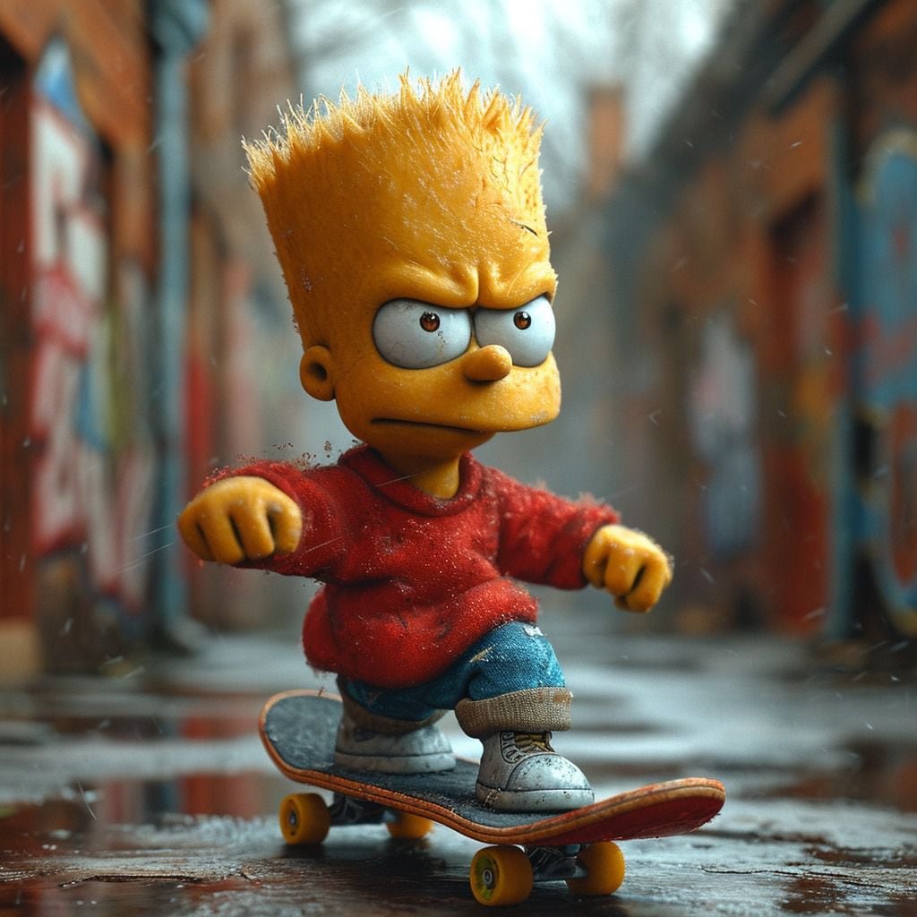 La inteligencia artificial crea la versión más realista de Bart Simpson ...