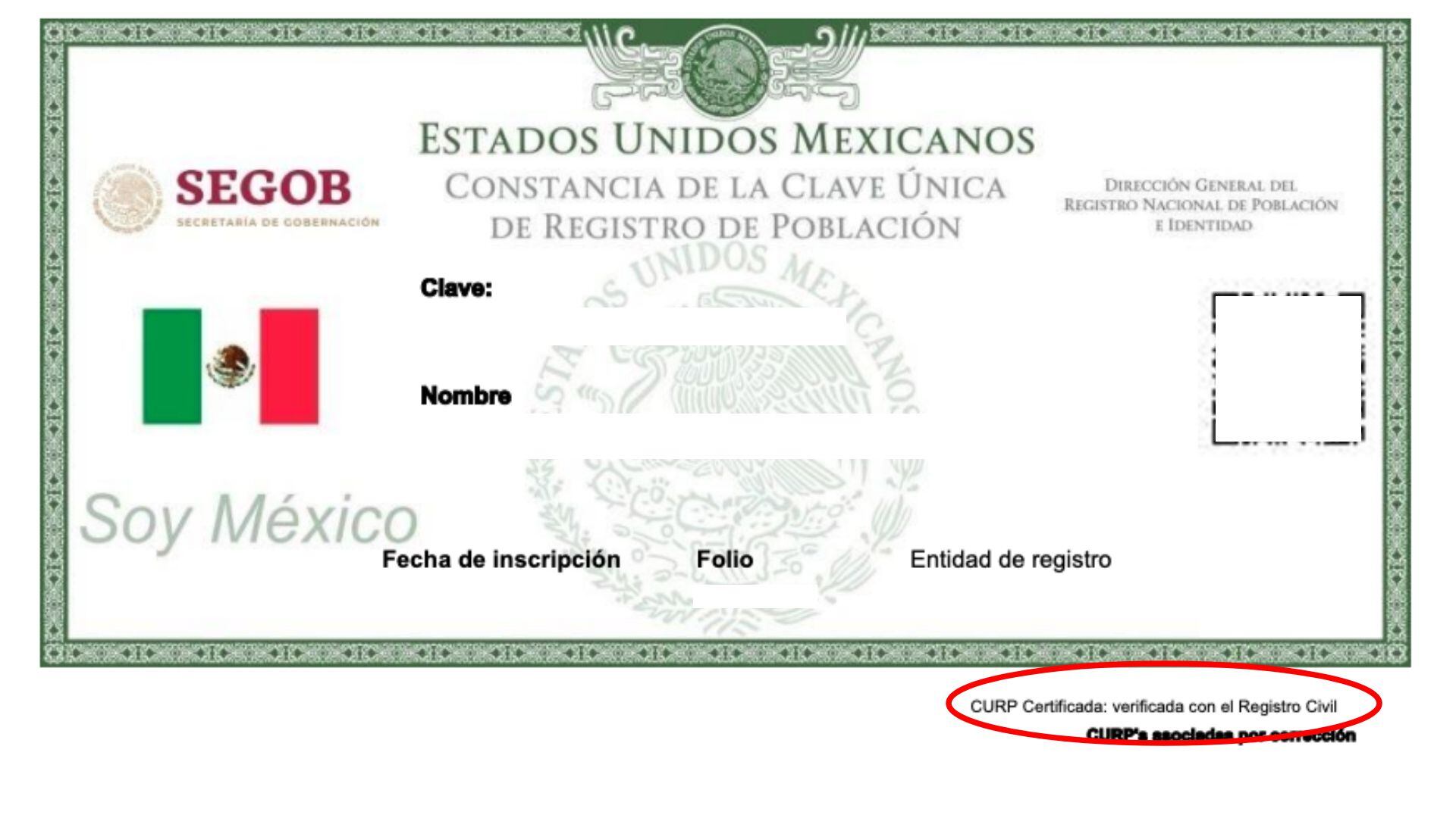 ¿tu Curp Está Certificada Ante Renapo Si No Lo Está No Podrás Hacer Trámites Oficialesemk 8999