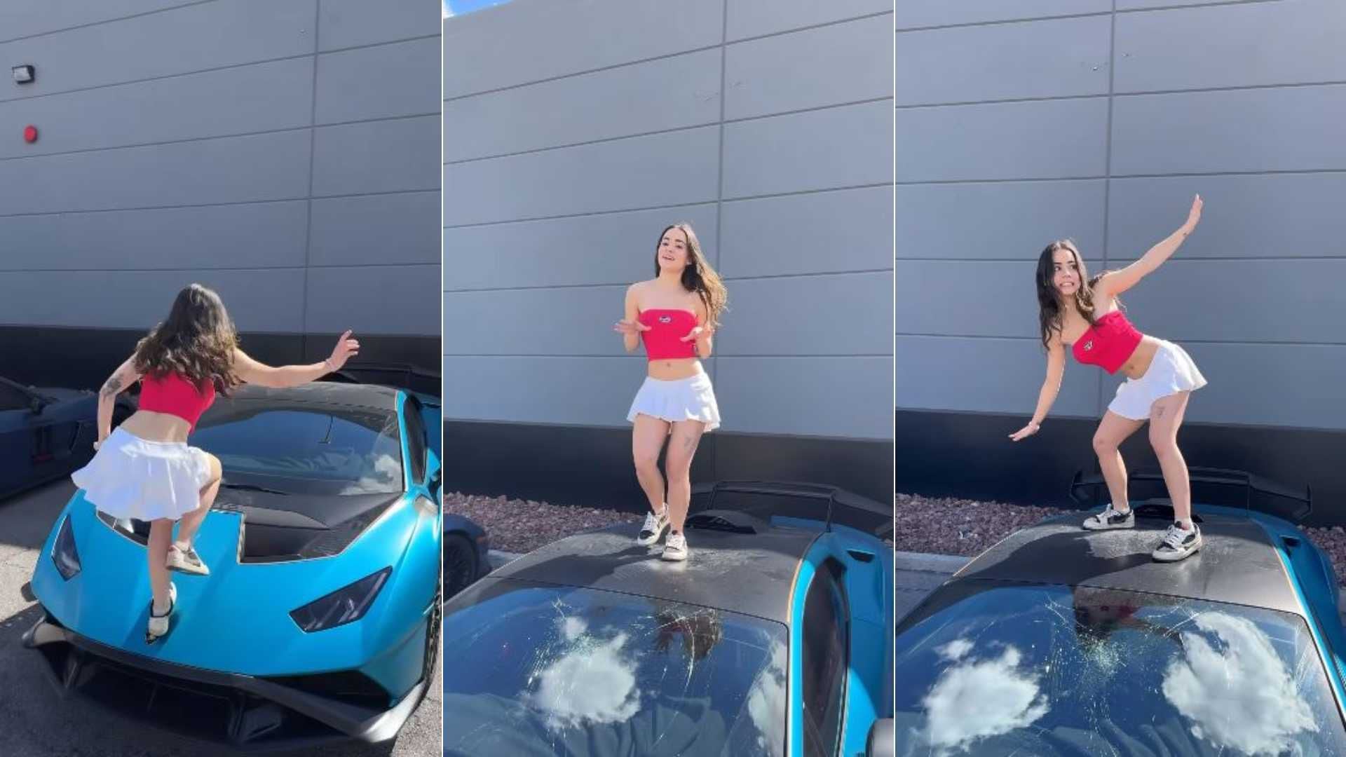 VIDEO: Influencer baila arriba de un Lamborghini para sus redes sociales y  lo destroza | Noticias de México | El Imparcial