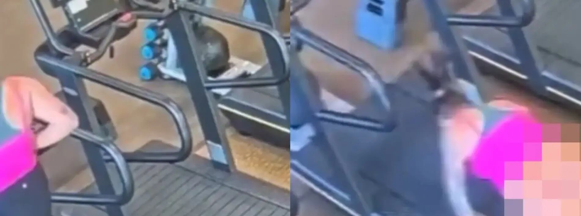 Una mujer fue al gimnasio y se le salió la ropa mientras corría en la  cinta: el video se volvió viral
