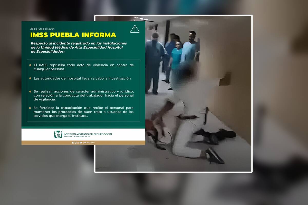 Enfermero golpea a guardia en IMSS Puebla; testigos detallan por qué