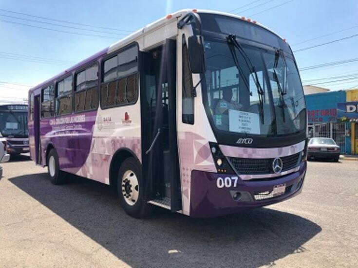 Estrena transporte violeta nueva derivación en Mexicali