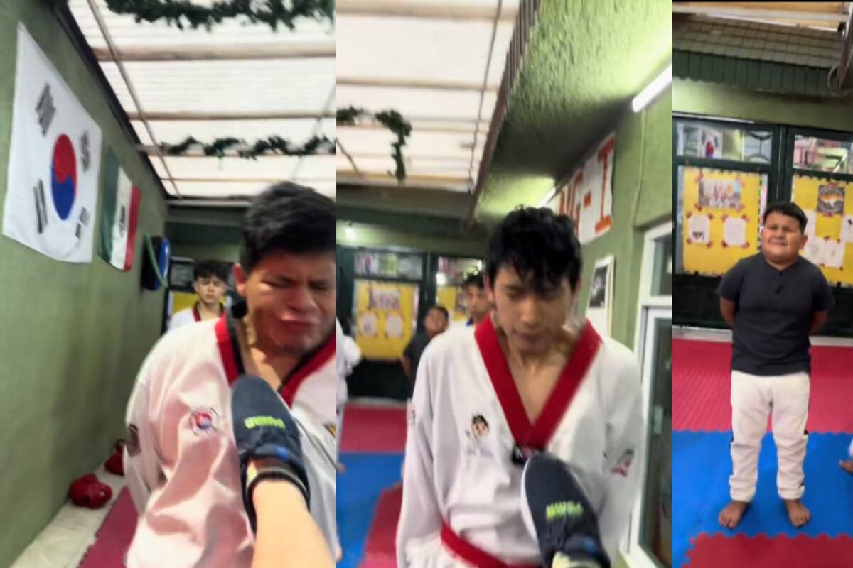 VIRAL | Instructor de Taekwondo PATEA a sus estudiantes para enseñarles firmeza y equilibrio