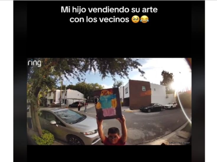 Niño vende sus dibujos a sus vecinos y se vuelve viral en redes sociales