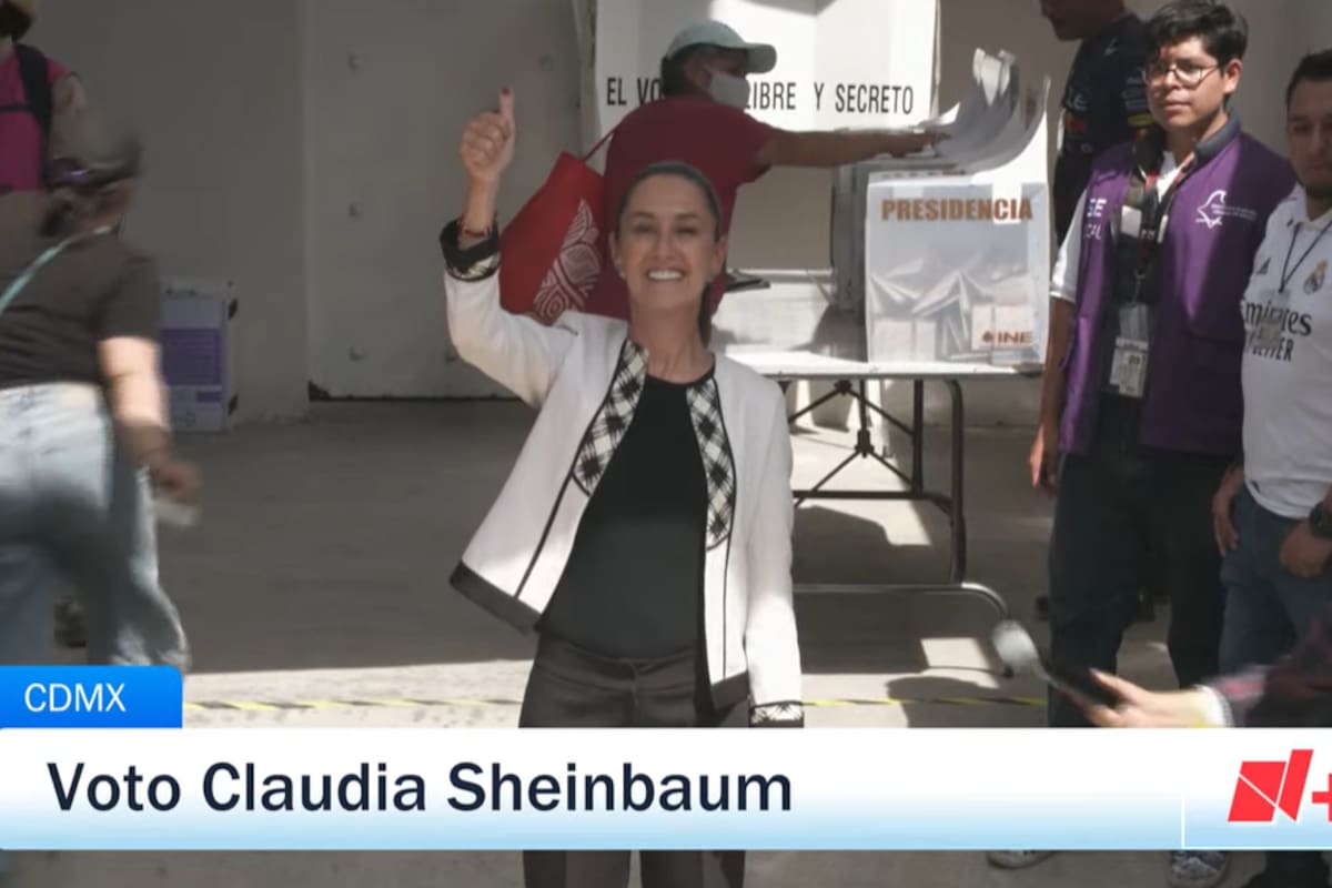 Claudia Sheinbaum vota en Tlalpan