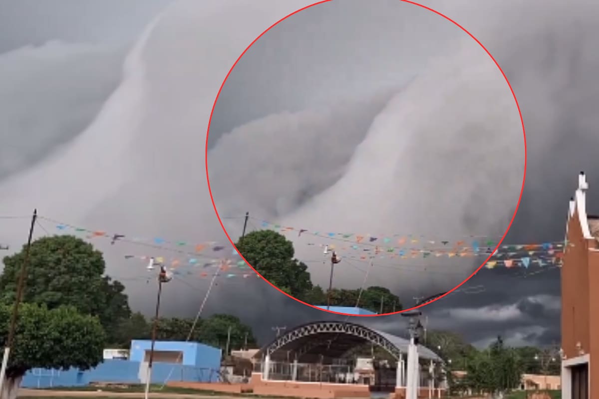 VIDEO: Captan IMPRESIONANTE fenómeno en el cielo derivado del Huracán Beryl
