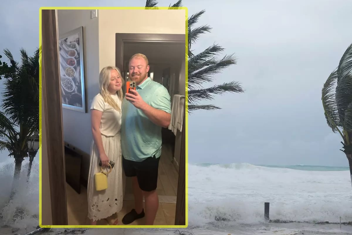 VIDEO: Recién casados atrapados por Huracán Beryl en su luna de miel en un hotel de Granada