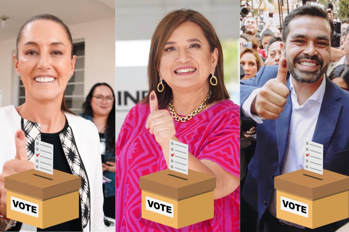 Elecciones 2024 FOTOS: Estos fueron los outfits de Sheinbaum, Xóchitl y Máynez en el día de las elecciones