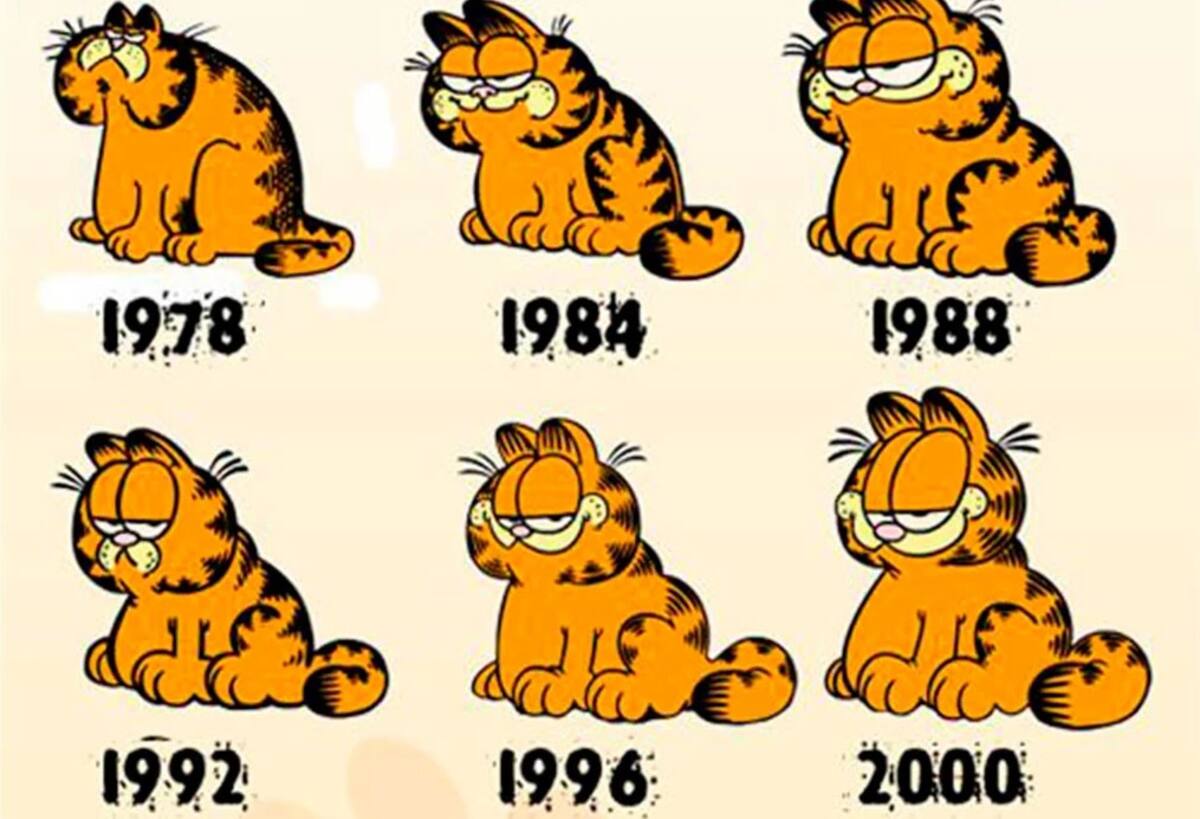 Garfield a través del tiempo