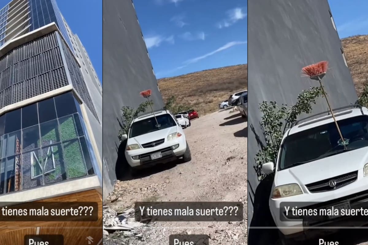 VIRAL | Escoba cae desde un edificio y atraviesa el parabrisas de un auto estacionado