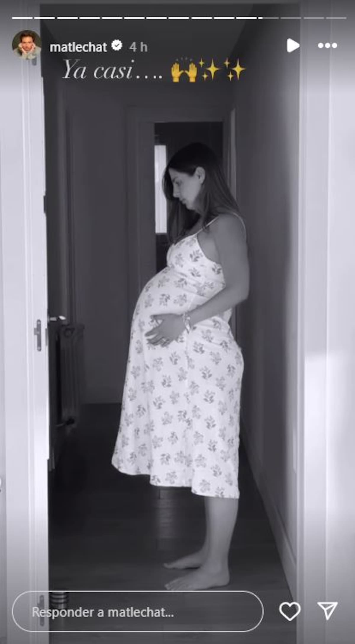 Matías Novoa mostró a su esposa, la actriz Michelle Renaud, en la fase final de su embarazo | Captura de pantalla