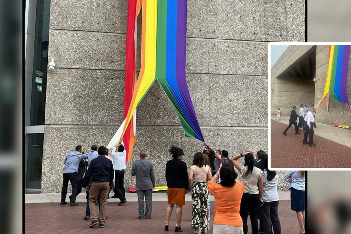 VIDEOS: Rompen bandera gay en oficinas de Infonavit en Cdmx: “Es una barbarie”