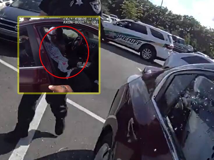 VIDEO: Bebé de 1 año queda encerrado en auto a altas temperaturas; policía lo rescata