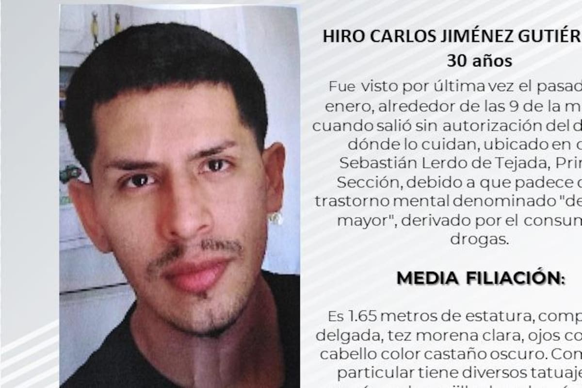 Solicitan apoyo para localizar a Hiro Carlos Jiménez Gutiérrez