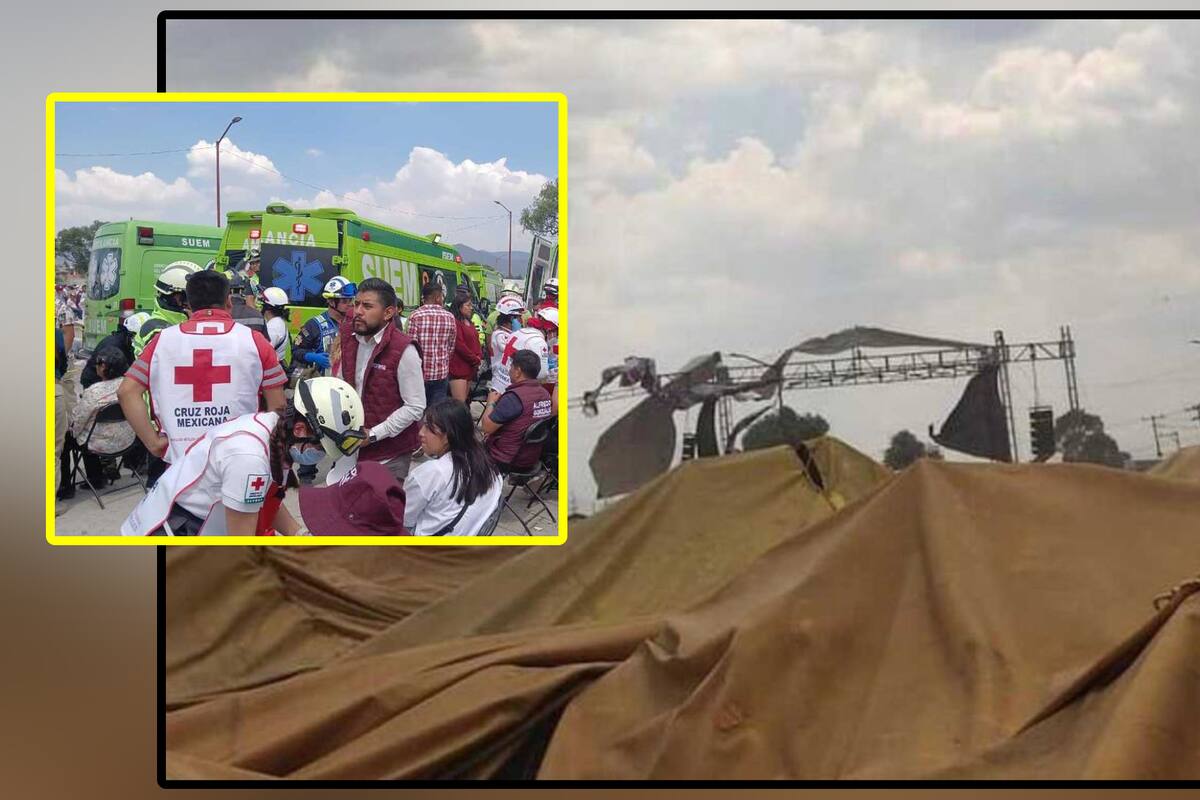 VIDEO: Cae lona sobre asistentes en evento de Morena en Xonacatlán; hay 32 lesionados