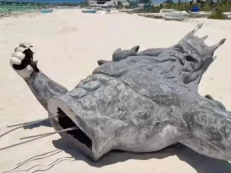 Huracán Beryl: ¿Yucatecos tiran estatua de Poseidón para calmar a Chaac? Esto es lo que se sabe 