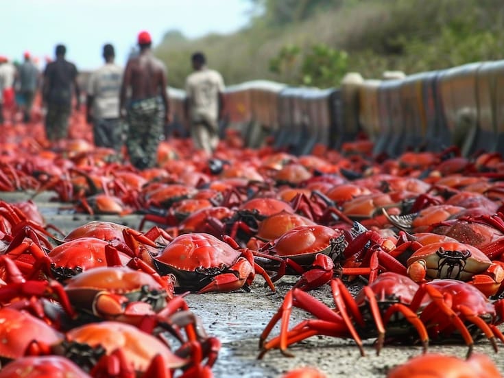 Australia se enfrenta al curioso fenómeno de los cangrejos rojos: ¿Por qué no son comestibles?