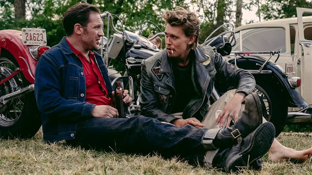 Tom Hardy y Austin Butler en 'The Bikeriders'