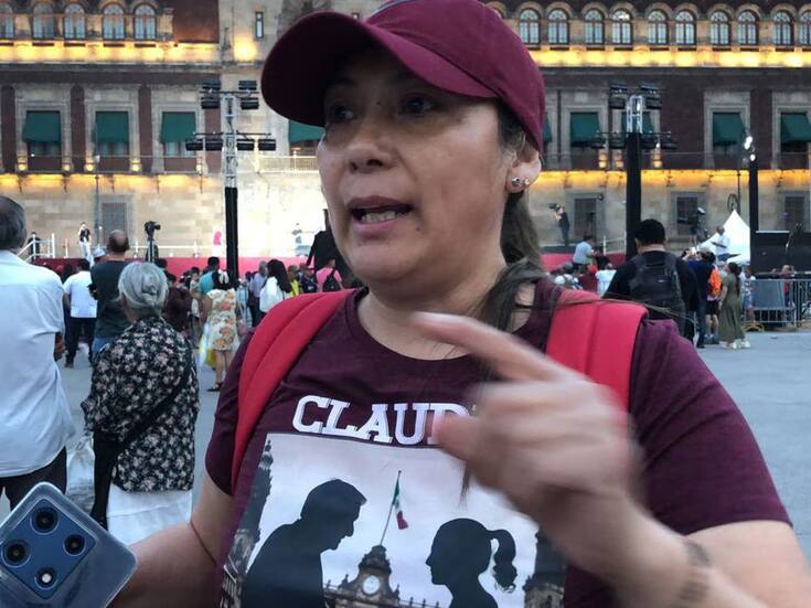Simpatizantes de Claudia Sheinbaum celebran en el Zócalo tras conocer los primeros resultados del PREP 