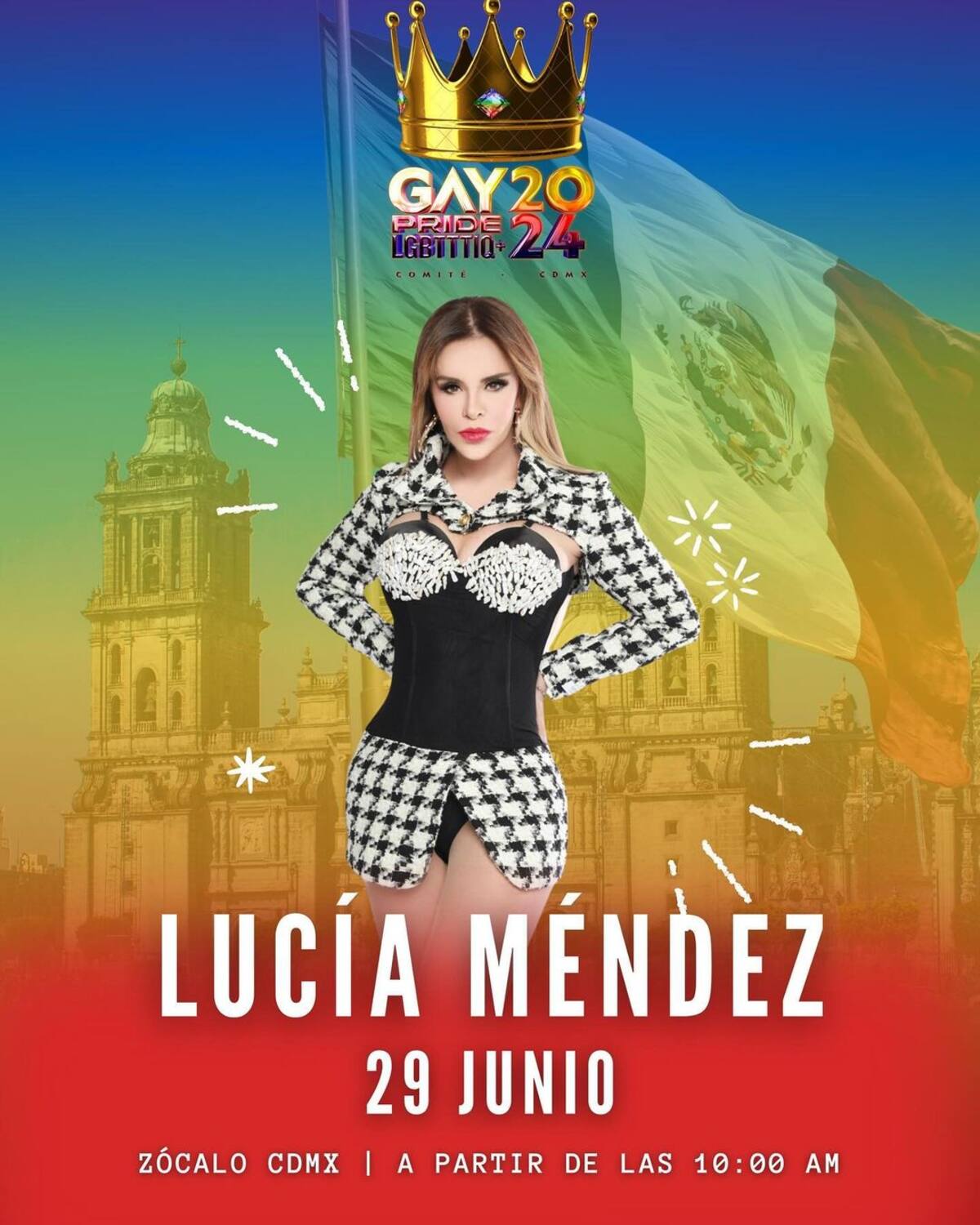 Lucía Méndez 'Reina Eterna' / Redes Sociales: @gay.pridecdmx