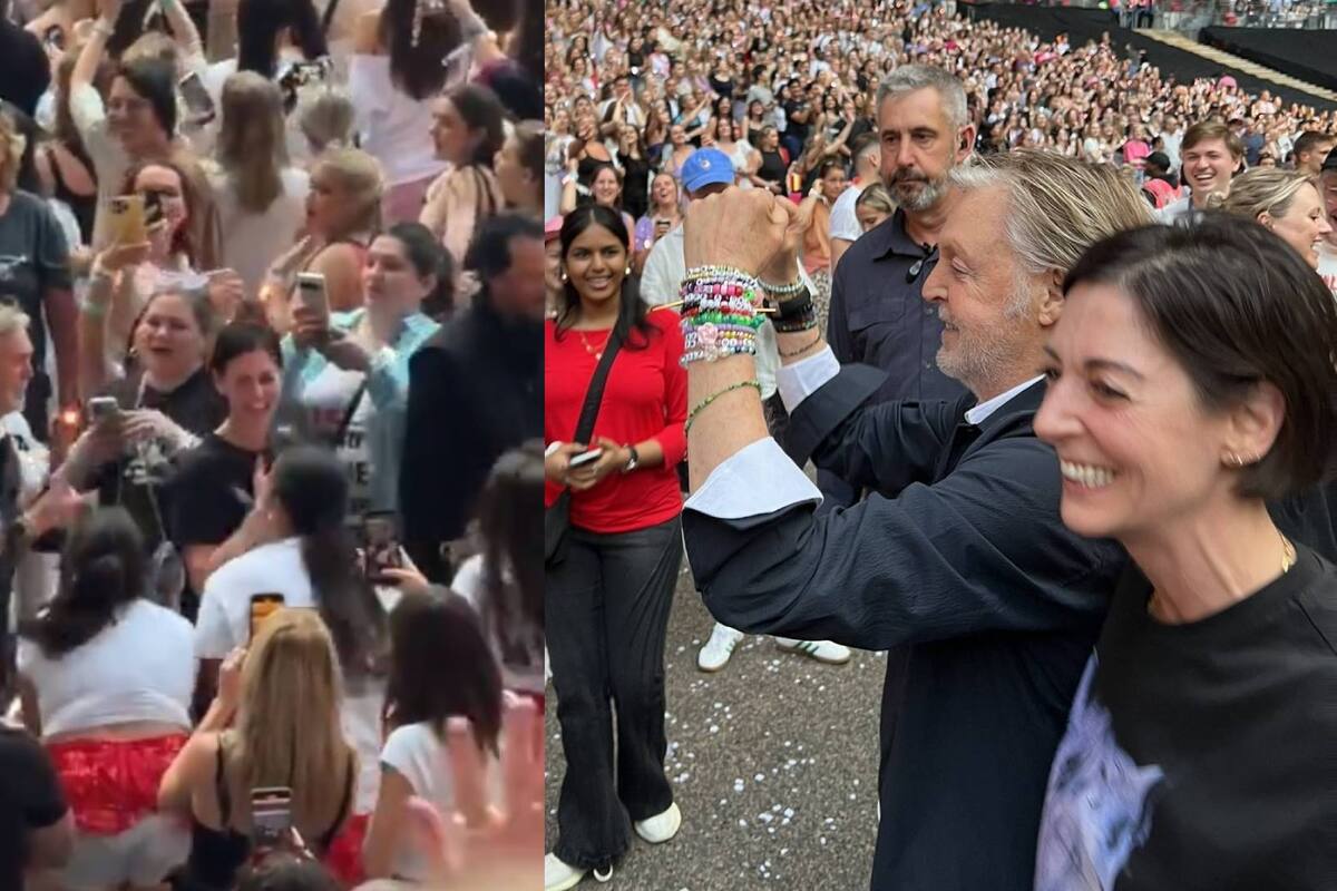 Paul McCartney baila con fans durante el 'Eras Tour' de Taylor Swift
