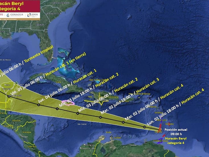 Yucatán en Alerta: Mortal huracán Beryl se dirige a la Península