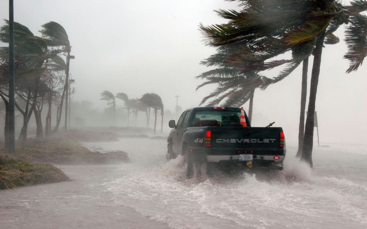 Imagen de archivo de los efectos de huracanes.