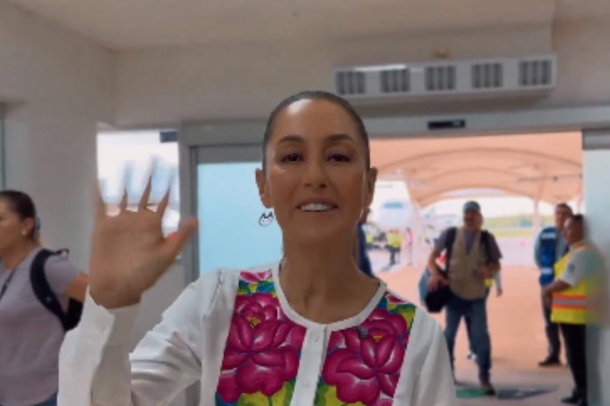 Claudia Sheinbaum llega a Minatitlán, Veracruz, para iniciar segunda gira con AMLO