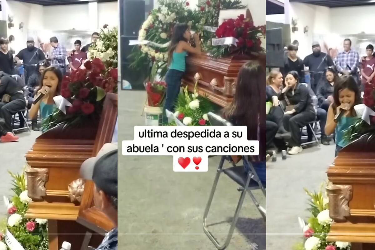 Talentosa niña se vuelve viral por cantar en el funeral de su abuela | VIDEO
