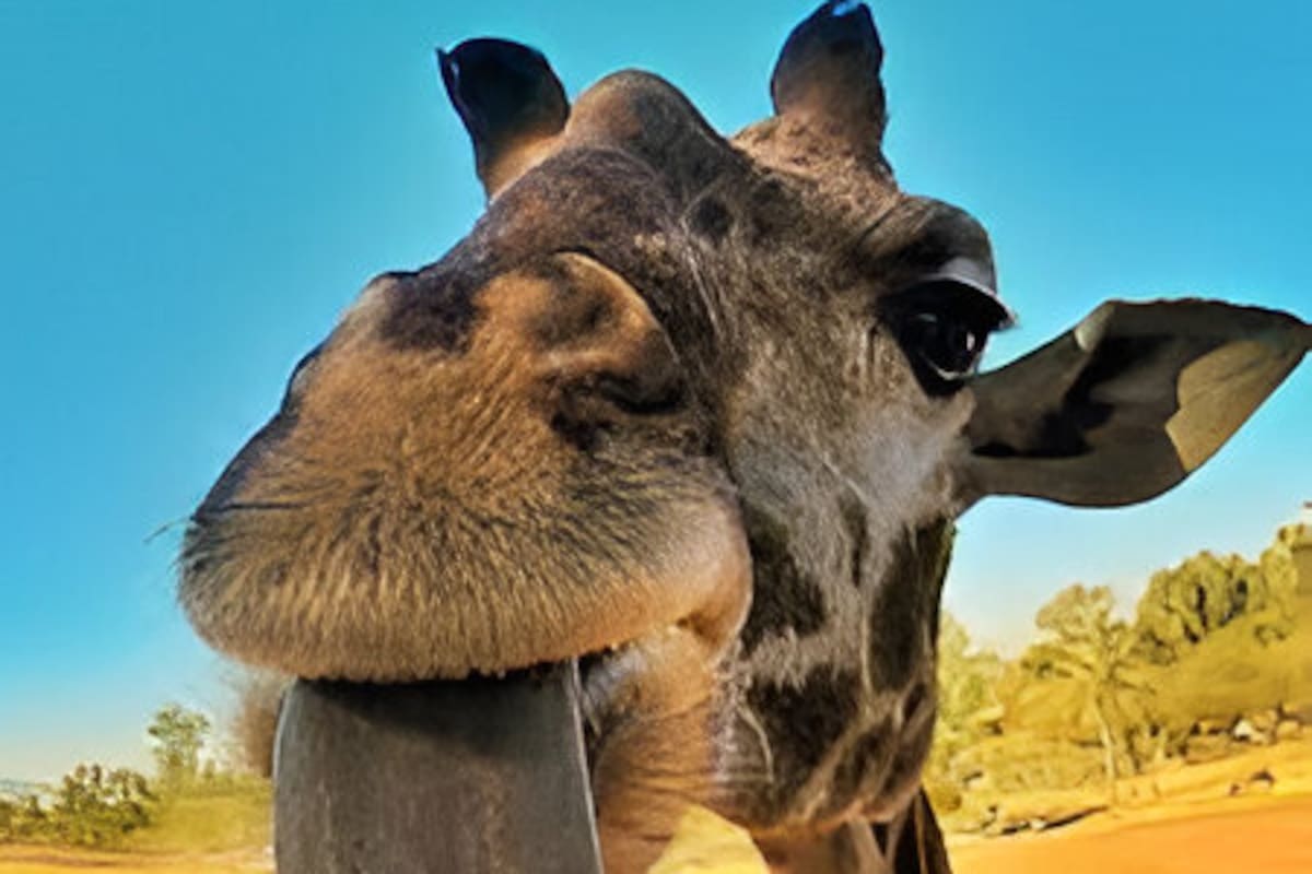 ¿Sabías que las jirafas tienen la lengua más larga del reino animal?