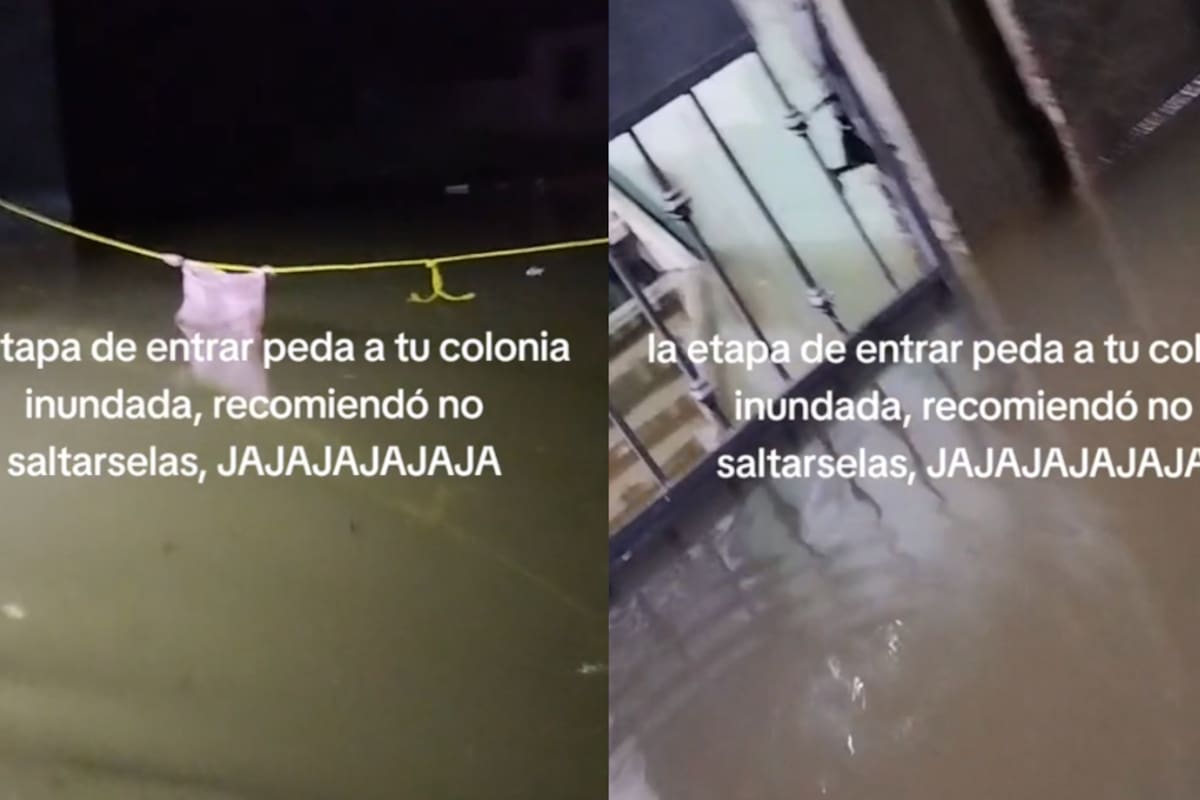 VIDEO | Mujer se viraliza en redes sociales por llegar borracha a su colonia inundada en Chetumal