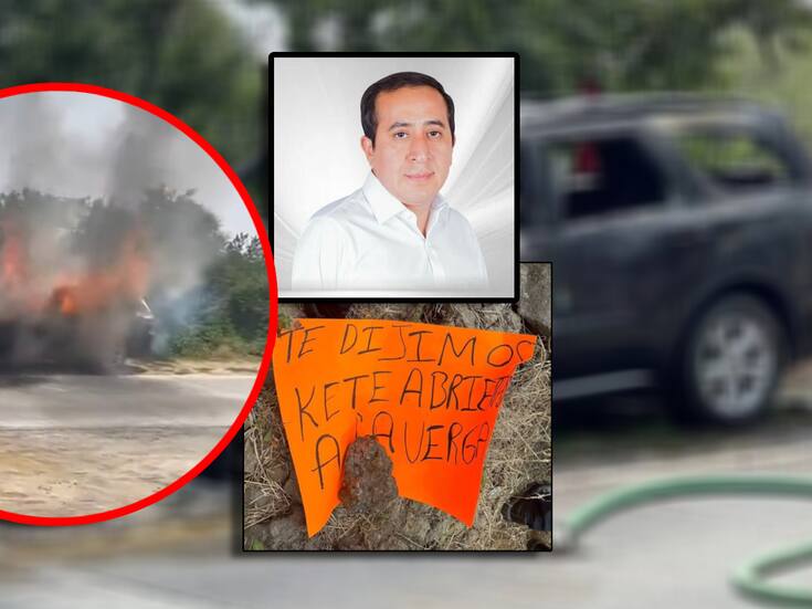 Balean y queman camioneta de candidato de Nueva Alianza en Puebla