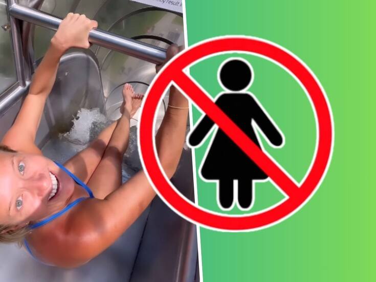 VIDEO: Por qué las mujeres tienen prohibido usar el tobogán acuático más rápido de Europa
