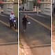 Video viral: Mujer corre al creer que va a ser asaltada por motociclista