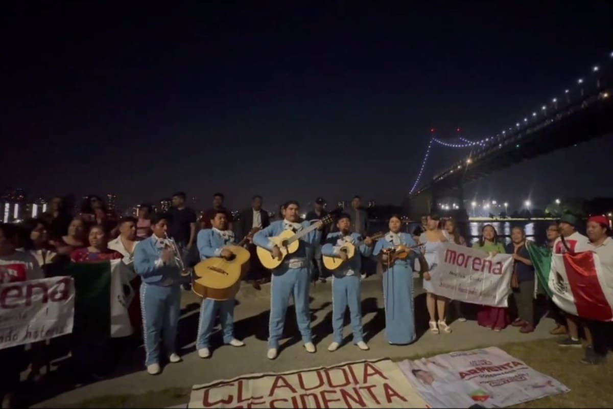 VIDEO: Claudia Sheinbaum celebra su 62° cumpleaños con serenata desde Nueva York