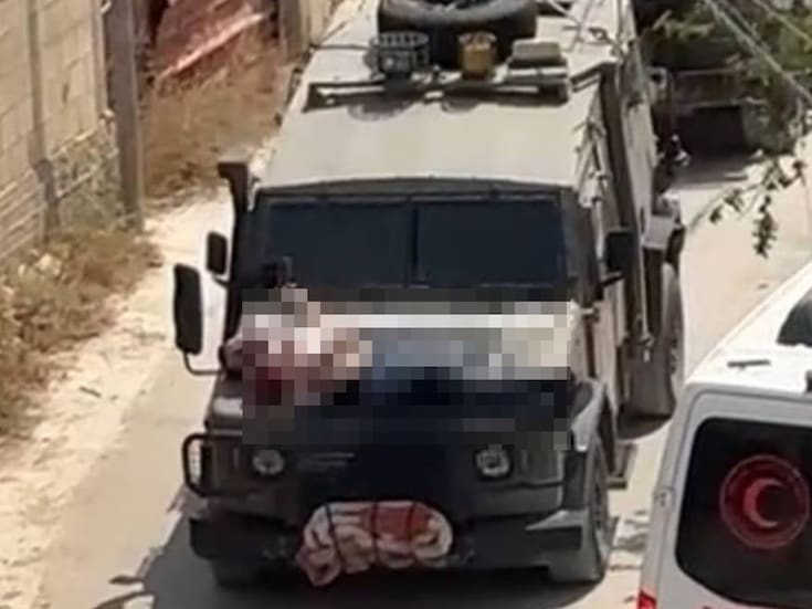 VIDEO: Soldados israelíes atan a palestino herido al capó de un vehículo militar; indignación en redes sociales