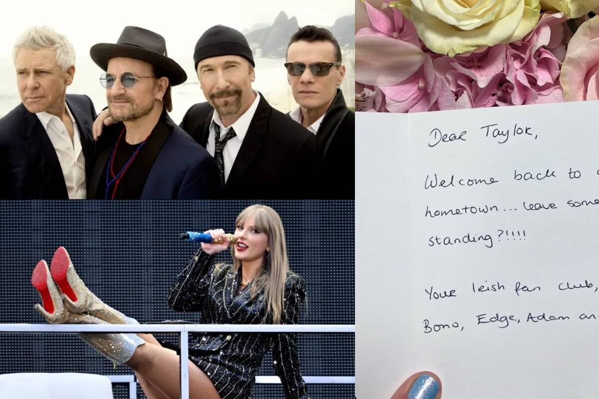 Taylor Swift recibe flores de U2 en Irlanda: "Bienvenida a nuestro hogar"