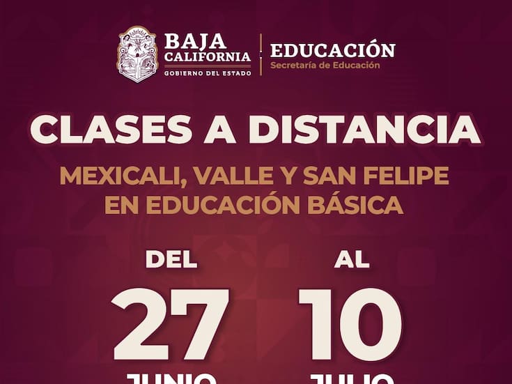 Anuncia gobernadora Marina  Del Pilar  clases a distancia en Mexicali, Su Valle y San Felipe por altas temperaturas
