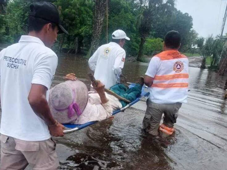 Lluvias torrenciales en Chiapas provocan inundaciones en frontera con Guatemala