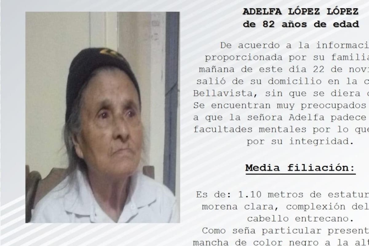 Solicitan apoyo para localizar : Adelfa López López