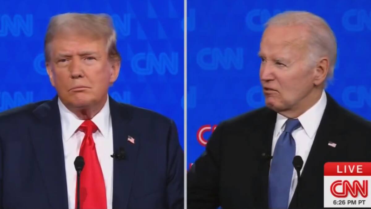 Debate presidencial entre Trump y Biden. foto: Especial (Capturas de video)