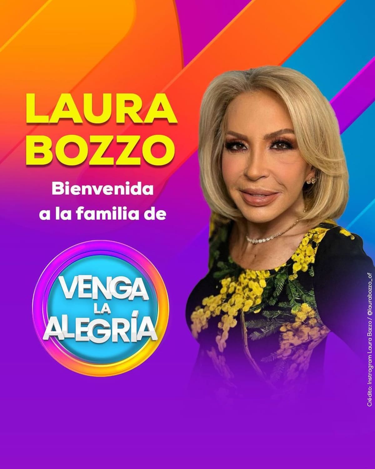 Laura Bozzo es la nueva conductora de 'Venga la Alegría' / Redes Sociales: qvengalaalegria