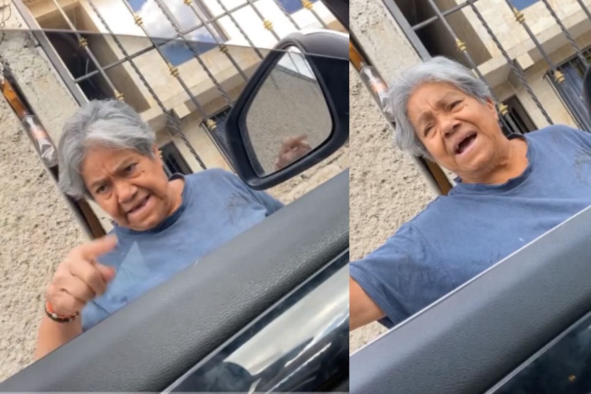 Señora EXPLOTA del coraje contra un hombre que se había estacionado enfrente de su casa | VIDEO
