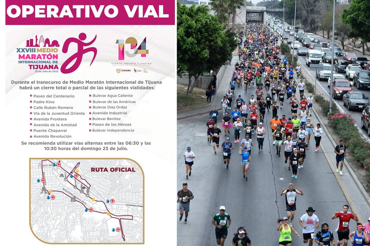 Aplicarán operativo vial por el Medio Maratón Internacional de Tijuana