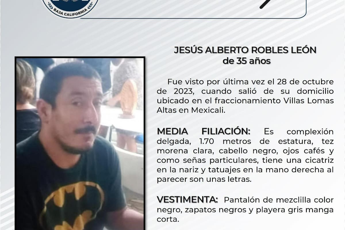 Solicitan apoyo para localizar a Jesús Alberto Robles León