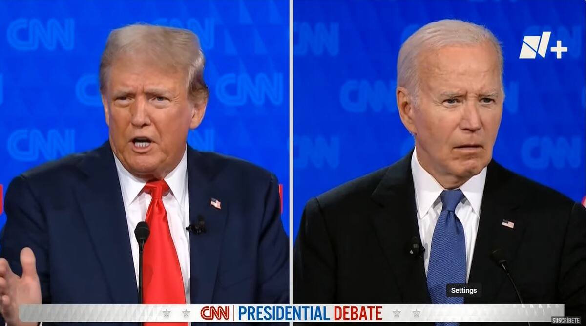 Fotografía del debate entre Joe Biden y Donald Trump.