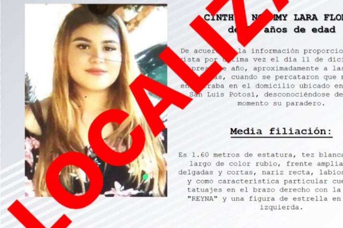 Cancelan pesquisa de Cinthia Noemmy Lara Flores