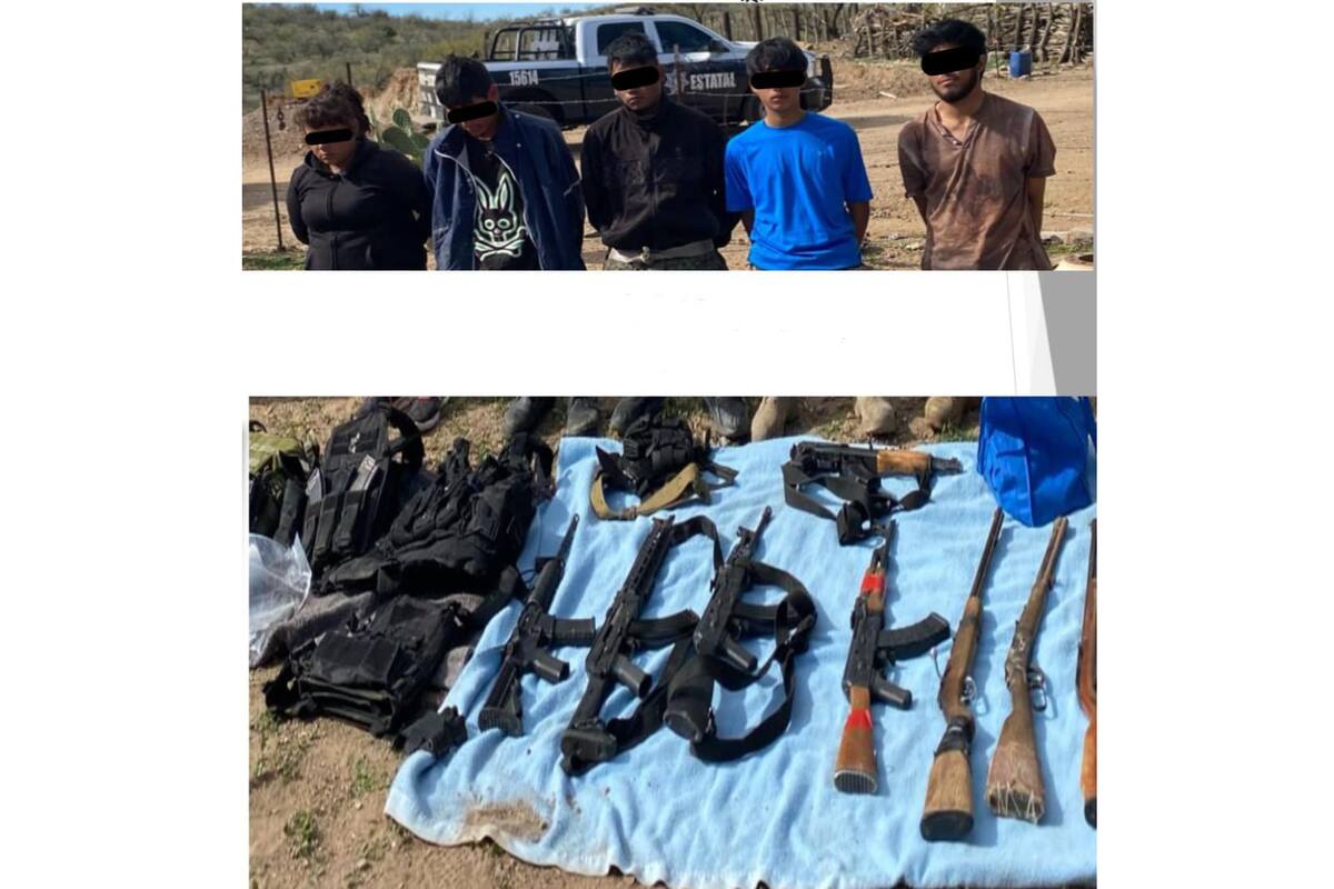 Capturan a varias personas con armamento y drogas en Sáric y Caborca